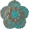 Ekena Millwork Shell Ceiling Medallion, Hand-Painted Copper Green Patina, 25 5/8"OD x 1"P CM25SHCGS - alternate 1